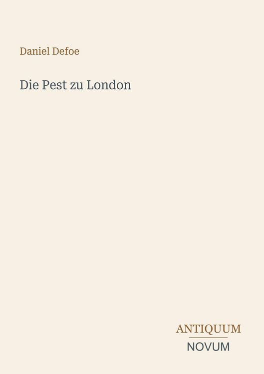 Produktbild: Die Pest zu London