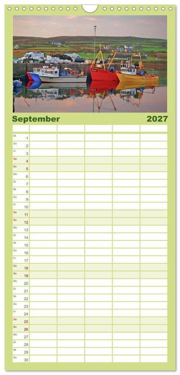 Produktbild: Familienplaner 2027 - Skellig Coast - Irlands sch&ouml;nste K&uuml;ste mit 5 Spalten (Wandkalender, 21 x 45 cm) CALVENDO