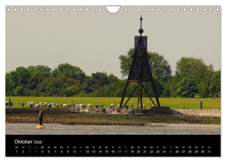 Produktbild: Cuxhaven an der Nordsee (Wandkalender 2026 DIN A4 quer), CALVENDO Monatskalender