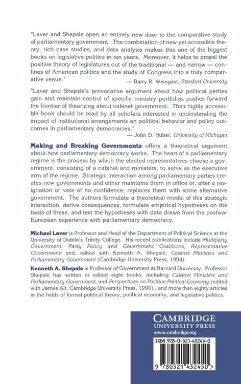 Produktbild: Making and Breaking Governments