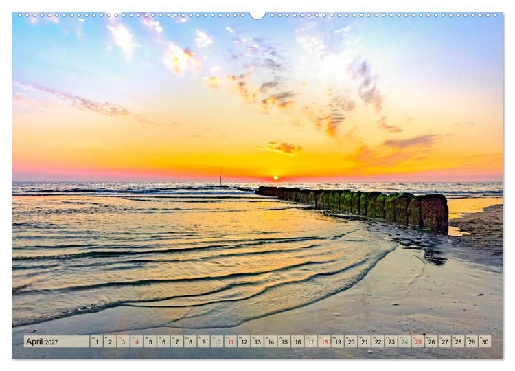 Produktbild: STRANDLUST Nordseeinsel Sylt (Wandkalender 2027 DIN A2 quer), CALVENDO Monatskalender