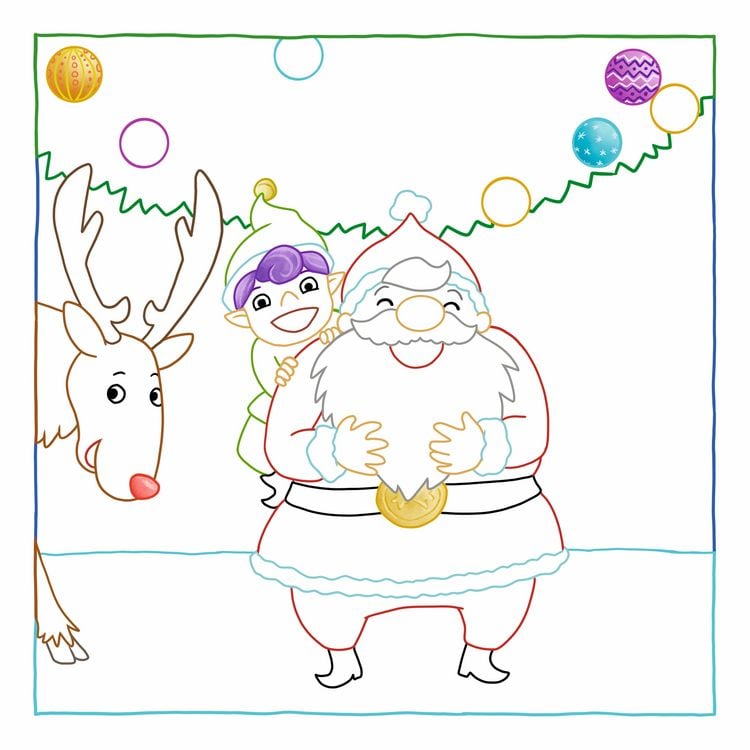 Produktbild: Glitzer Zauberpapier Malbuch Fr&ouml;hliche Weihnachten