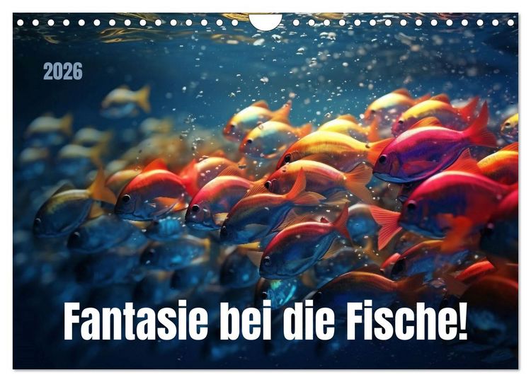 Produktbild: Fantasie bei die Fische! (Wandkalender 2026 DIN A4 quer), CALVENDO Monatskalender