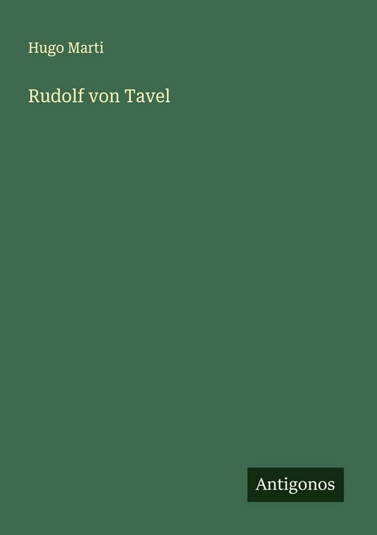 Produktbild: Rudolf von Tavel