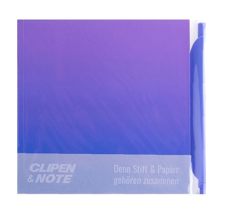 Produktbild: Clipen & Note &ndash; Gelschreiber & Notizbuch, Lila
