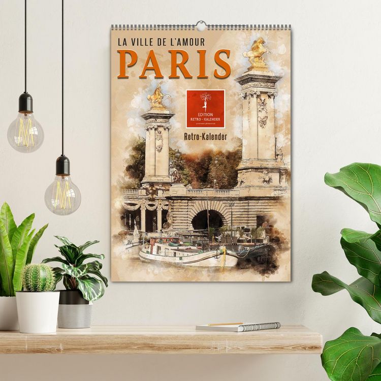 Produktbild: Paris - la Ville de l'amour (Wandkalender 2026 DIN A2 hoch), CALVENDO Monatskalender