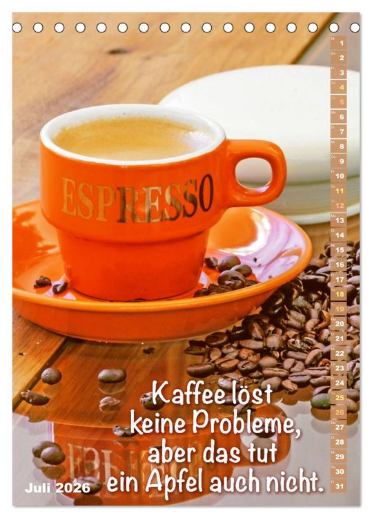 Produktbild: Kaffeestunde: Die Welt der Baristas (Tischkalender 2026 DIN A5 hoch), CALVENDO Monatskalender