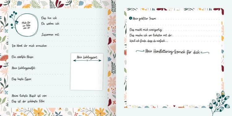 Produktbild: Freundebuch Best Friends Forever (Handlettering)