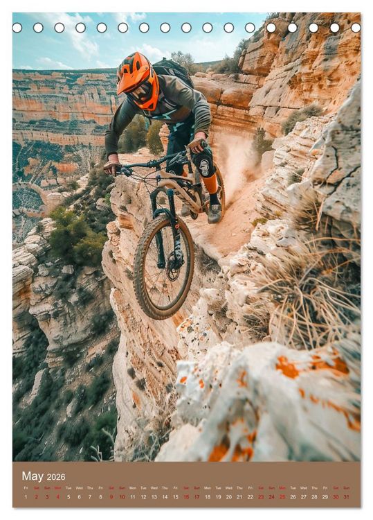 Produktbild: Downhill Adrenaline (Desk Calendar 2026 DIN A5 portrait), CALVENDO 12 Month DeskCalendar