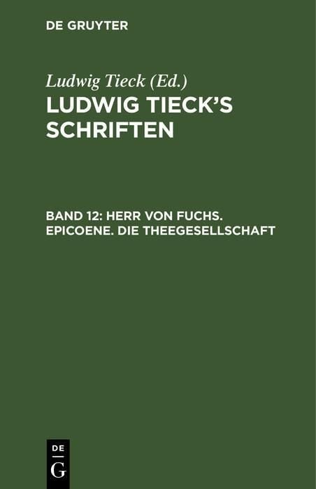 Produktbild: Herr von Fuchs. Epicoene. Die Theegesellschaft