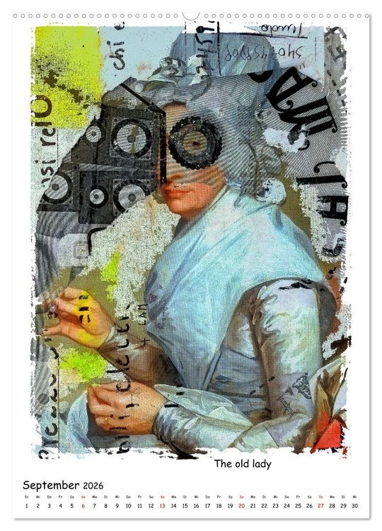 Produktbild: Alte Meister treffen Digital Art (Wandkalender 2026 DIN A2 hoch), CALVENDO Monatskalender