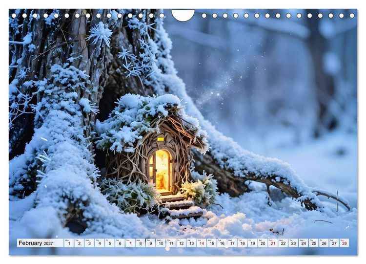 Produktbild: Where the Fairies Dwell - A year of hidden forest homes and gentle magic (Wall Calendar 2027 DIN A4 landscape), CALVENDO 12 Month Wall Calendar
