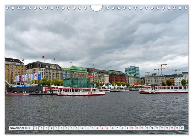 Produktbild: Hamburg mit Hafengeburtstag (Wandkalender 2026 DIN A4 quer), CALVENDO Monatskalender