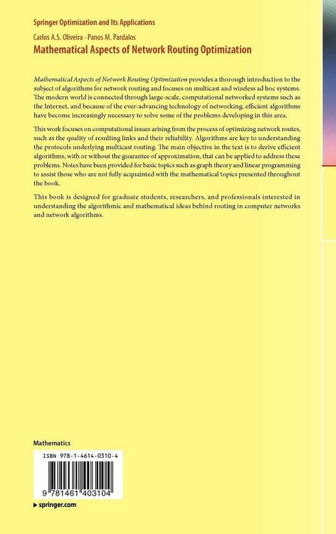 Produktbild: Mathematical Aspects of Network Routing Optimization