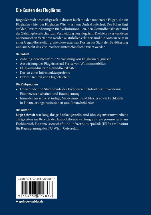 Produktbild: Die Kosten des Flugl&auml;rms
