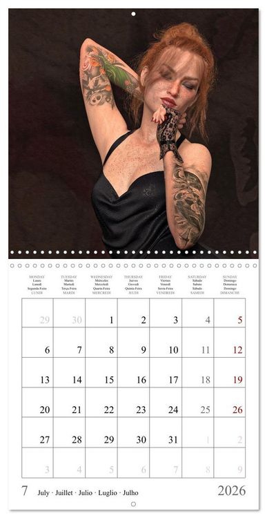 Produktbild: Tattoos on nice skin (Wall Calendar 2026 12 &times; 12 Inch) CALVENDO 12 Month Wall Calendar