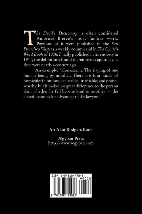 Produktbild: The Devil's Dictionary by Ambrose Bierce, Fiction, Classics, Fantasy, Horror