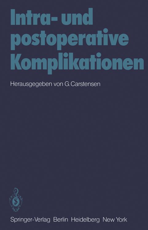 Produktbild: Intra- und postoperative Komplikationen