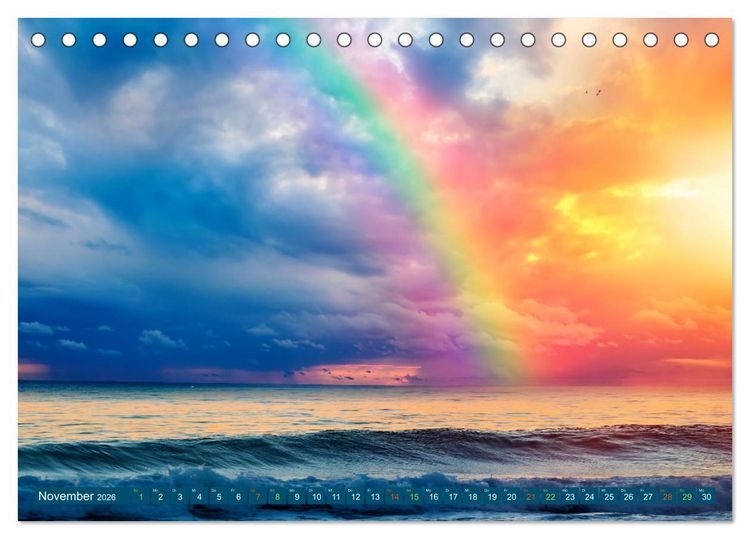 Produktbild: Himmlische Farbspiele - Regenbogen (Tischkalender 2026 DIN A5 quer), CALVENDO Monatskalender