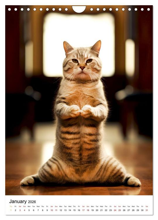 Produktbild: Meow Yoga (Wall Calendar 2026 DIN A4 portrait), CALVENDO 12 Month Wall Calendar