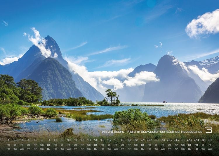 Produktbild: Neuseeland - Das Land der langen wei&szlig;en Wolke - 2027 - Kalender DIN A3
