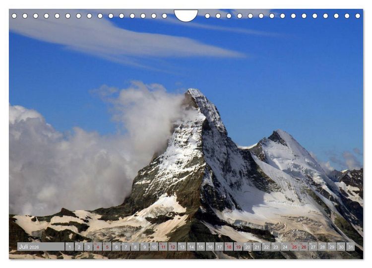 Produktbild: Schweizer Berggipfel (Wandkalender 2026 DIN A4 quer), CALVENDO Monatskalender