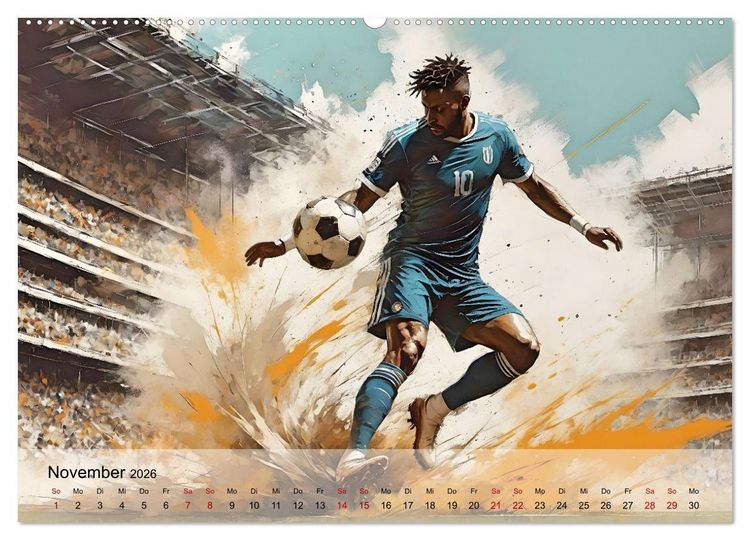 Produktbild: Fu&szlig;ball - Finale (hochwertiger Premium Wandkalender 2026 DIN A2 quer), Kunstdruck in Hochglanz
