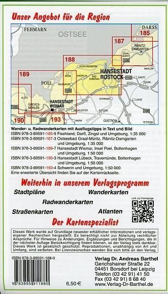 Produktbild: Radwander- und Wanderkarte Rostock, Bad Doberan, K&uuml;hlungsborn, Rerik und Umgebung