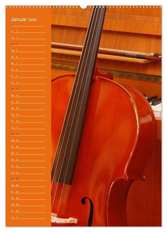 Produktbild: Geliebtes Cello (Wandkalender 2026 DIN A2 hoch), CALVENDO Monatskalender
