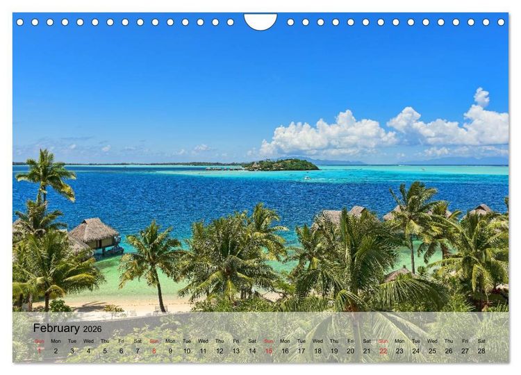 Produktbild: French Polynesia Paradise in the South Pacific (Wall Calendar 2026 DIN A4 landscape), CALVENDO 12 Month Wall Calendar
