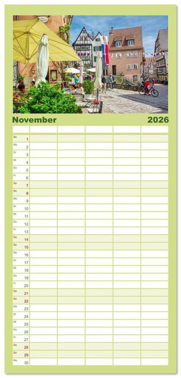 Produktbild: Familienplaner 2026 - Bad Wimpfen - Kurstadt am Neckar mit 5 Spalten (Wandkalender, 21 x 45 cm) CALVENDO