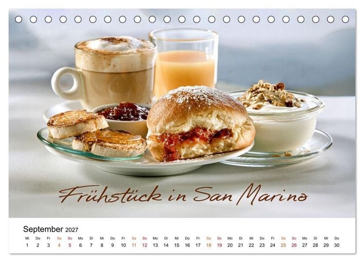 Produktbild: Fr&uuml;hst&uuml;cksreise durch Europa (Tischkalender 2027 DIN A5 quer), CALVENDO Monatskalender