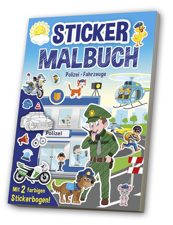 Produktbild: Mal- & Stickerbuch: Polizei