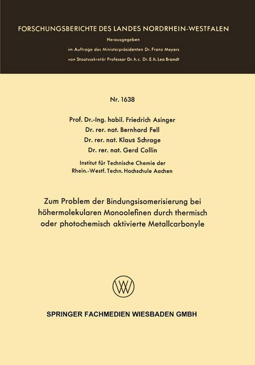Produktbild: Zum Problem der Bindungsisomerisierung bei h&ouml;hermolekularen Monoolefinen durch thermisch oder photochemisch aktivierte Metallcarbonyle