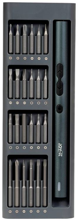 Produktbild: Joy-it WE-0002 Werkzeugset Schraubendreher, Akku-Multi-Tool magnetisch, im Koffer 62teilig