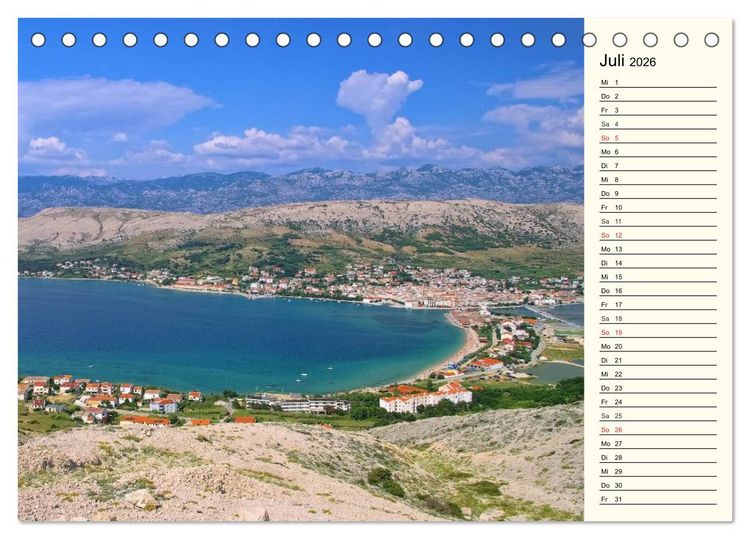 Produktbild: Kroatien (Tischkalender 2026 DIN A5 quer), CALVENDO Monatskalender