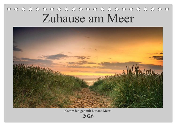 Produktbild: Zuhause am Meer (Tischkalender 2026 DIN A5 quer), CALVENDO Monatskalender