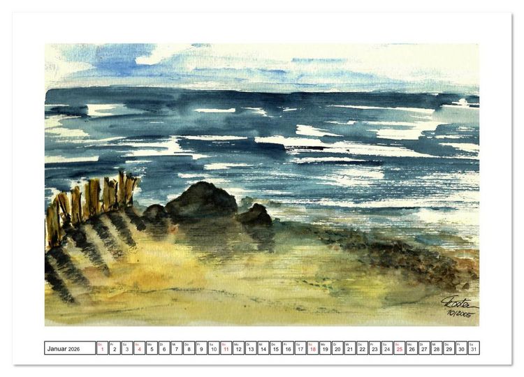 Produktbild: Der AQUARELL-Kalender (Wandkalender 2026 DIN A3 quer), CALVENDO Monatskalender