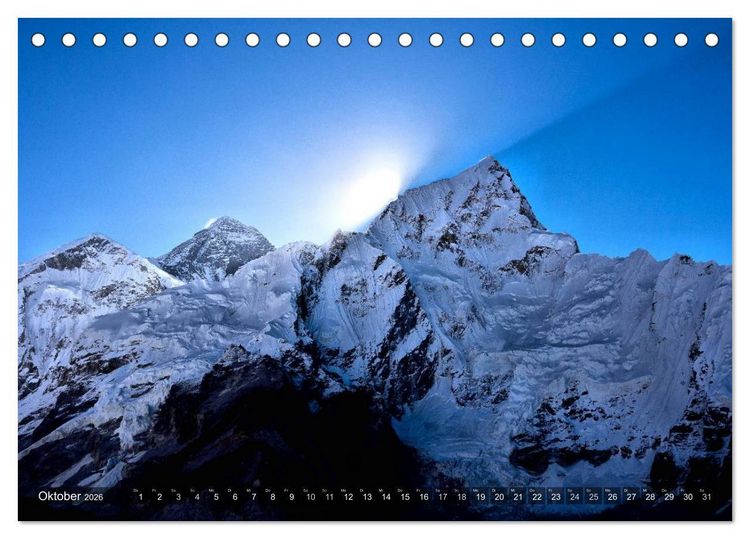 Produktbild: Himalaya - Gipfel des Sagarmatha Nationalparks (Tischkalender 2026 DIN A5 quer), CALVENDO Monatskalender