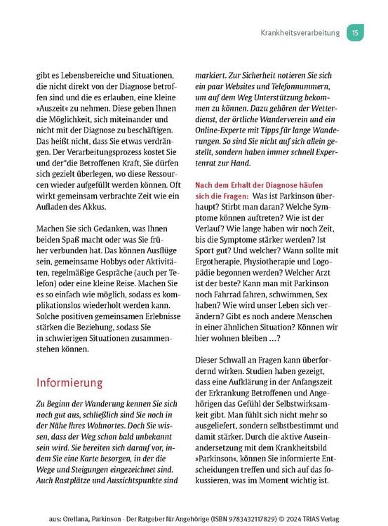 Produktbild: Parkinson. Der Ratgeber f&uuml;r Angeh&ouml;rige