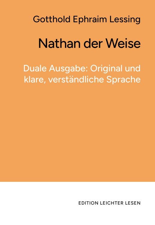 Produktbild: Nathan der Weise. In klarer, moderner Sprache.