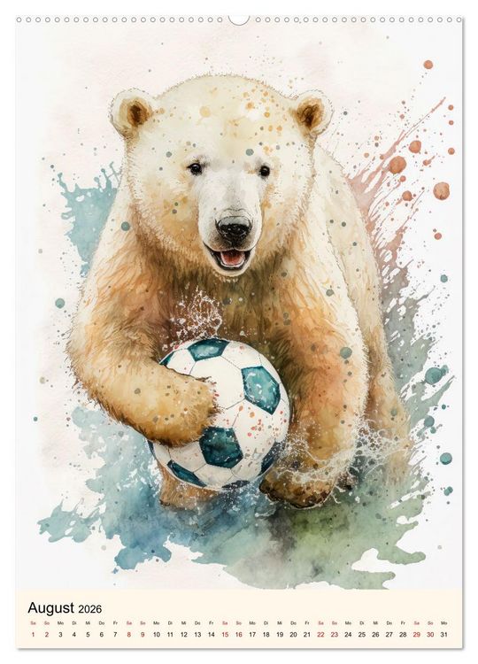 Produktbild: Fu&szlig;ball Stars - Fu&szlig;ball regiert die Welt (hochwertiger Premium Wandkalender 2026 DIN A2 hoch), Kunstdruck in Hochglanz