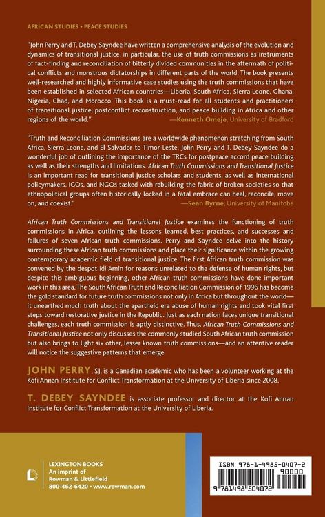 Produktbild: African Truth Commissions and Transitional Justice