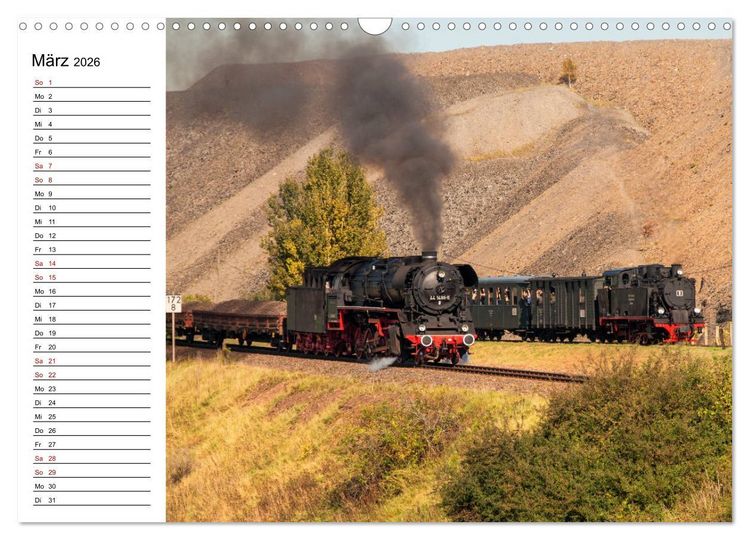 Produktbild: Die Mansfelder Bergwerksbahn (Wandkalender 2026 DIN A3 quer), CALVENDO Monatskalender