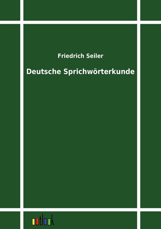 Produktbild: Deutsche Sprichw&ouml;rterkunde