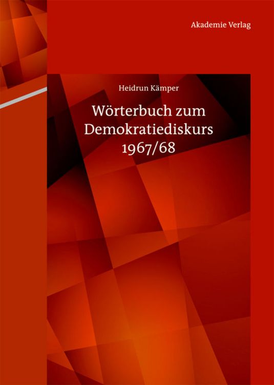 Produktbild: W&ouml;rterbuch zum Demokratiediskurs 1967/68