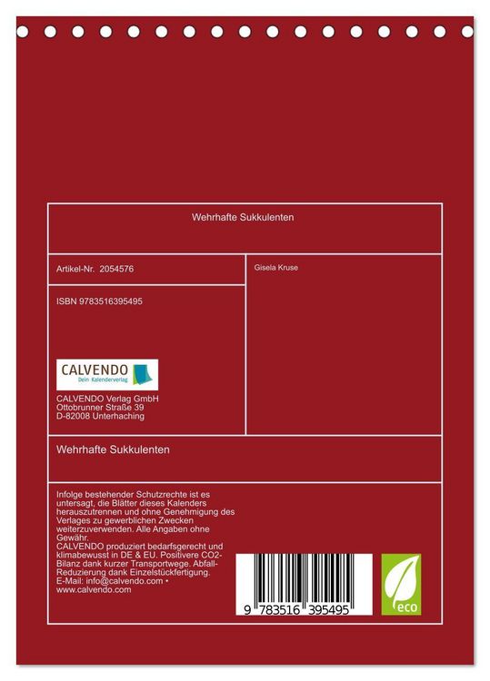 Produktbild: Wehrhafte Sukkulenten (Tischkalender 2026 DIN A5 hoch), CALVENDO Monatskalender
