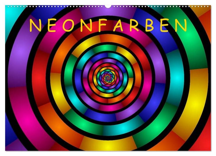Produktbild: Neonfarben (Wandkalender 2026 DIN A2 quer), CALVENDO Monatskalender