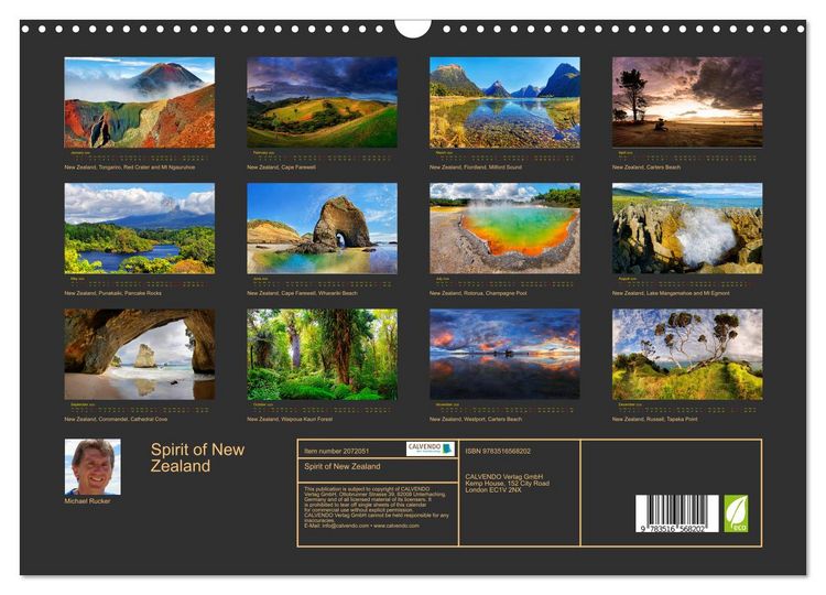 Produktbild: Spirit of New Zealand (Wall Calendar 2026 DIN A3 landscape), CALVENDO 12 Month Wall Calendar