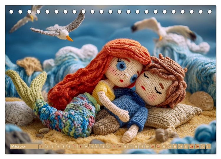 Produktbild: Amigurumi Erz&auml;hlzauber. Fantastische Geschichten als H&auml;kelkunst inszeniert (Tischkalender 2026 DIN A5 quer), CALVENDO Monatskalender